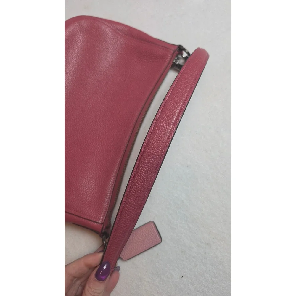 Coach Chaise Crossbody Bag Pink Pebbled Leather Gunmetal Hardware 56819 EUC